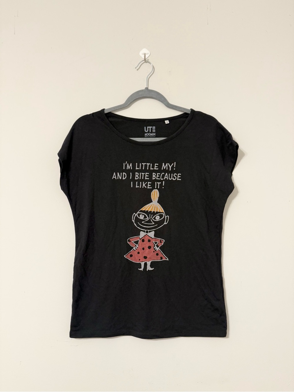 Uniqlo Moomin Little My Black Shirt